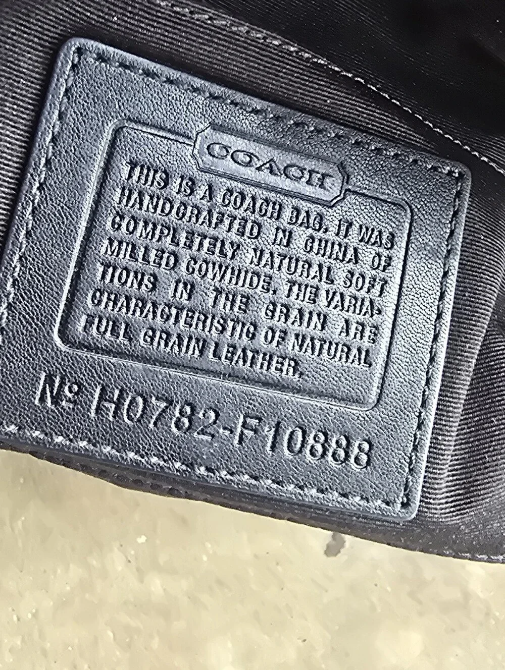 COACH Vintage Chelsea Demi Pebble Black Leather Bag F10888